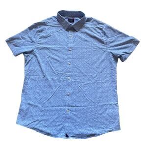 UNTUCKit Mens/Teen Blue Floral Button Down Collar Shirt Size XL Performance